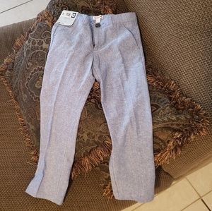 Cat and Jack boy blue linen pants chinos